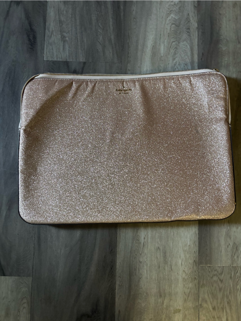 kate spade Glitter Laptop Sleeve in Rose Gold